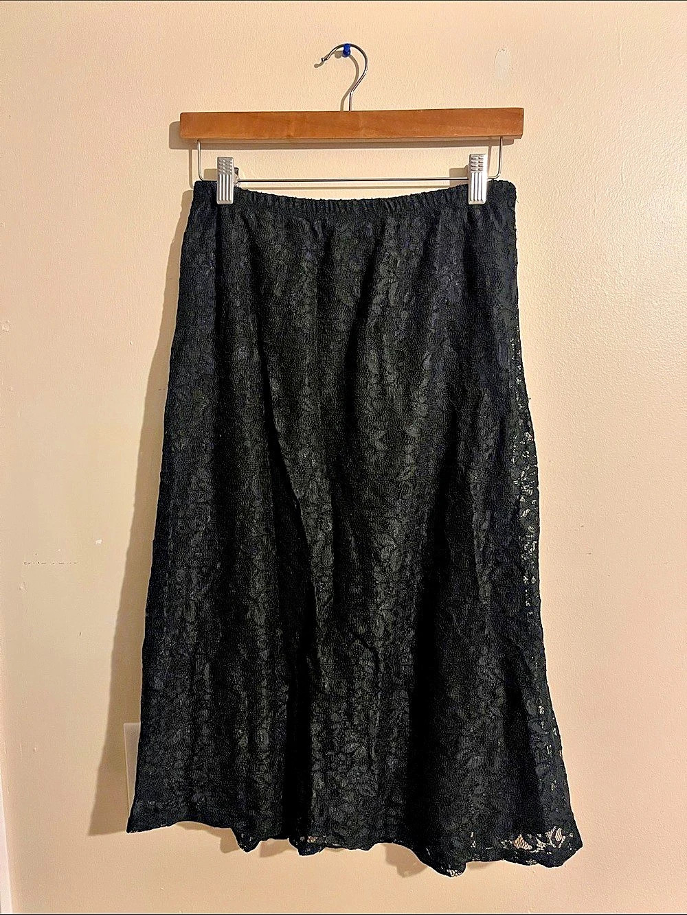 Additions by Chico's Black Lace Maxi Skirt Size 0 Like New